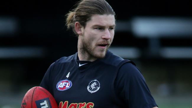 Bryce Gibbs at Carlton training. Picture: Mark Dadswell