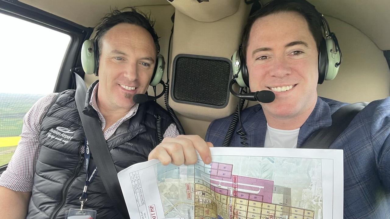 David Collard exploring Geelong by chopper. Picture: Supplied