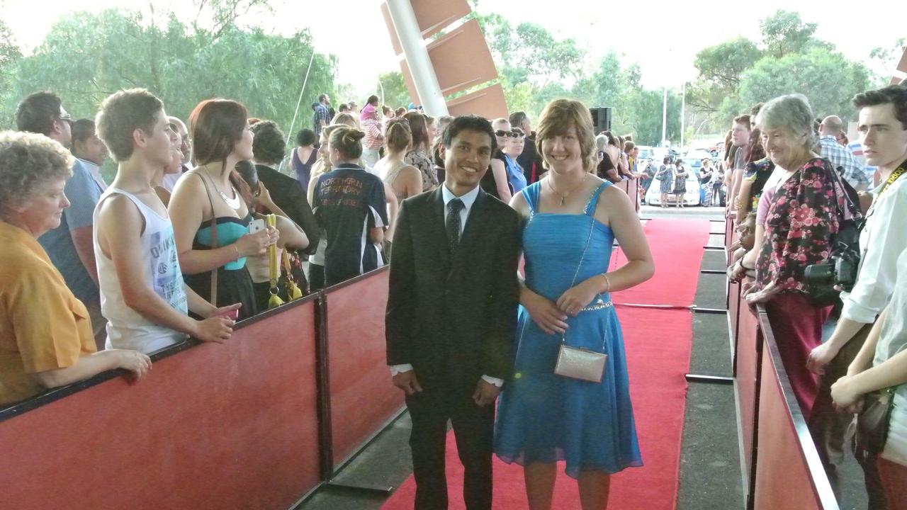 Ayla Stevens and Michael Box at the 2012 Our Lady of the Sacred Heart Catholic College formal at the Alice Springs Convention Centre. Picture: NT NEWS<br/>