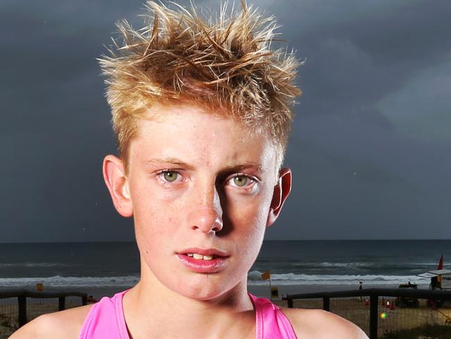 Pride of Australia.12-year-old Jayke Menefy pictured at Mermaid Beach, rescued a 100kg man from the surf earlier this year. He is being nominated for a Pride of Australia Award and is a nipper with Surf Life Saving Queensland.Picture: NIGEL HALLETT