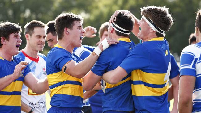 Action from the GPS first XV rugby match between Nudgee College and Toowoomba Grammar School. Photo: Tertius Pickard