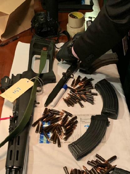 Some of the weapons and ammunition seized. Picture: SA Police