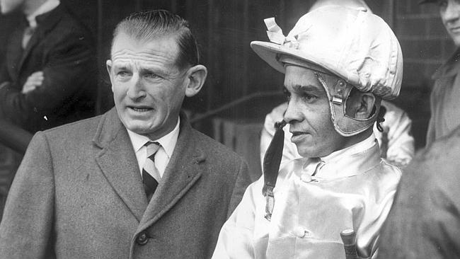 Trainer Ray Hutchins and Jockey Frank Reys.