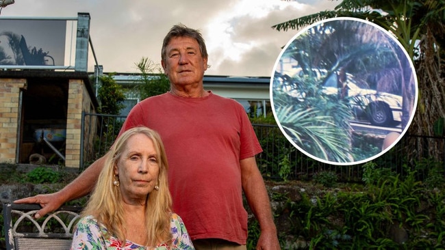 Deborah Hall and Murray Nolan were next-door neighbours and friends with Bronwyn Winfield. Inset: Bronwyn and Jon Winfield's white Ford Falcon. Picture: Liam Mendes