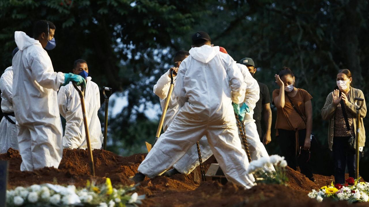 COVID-19 deaths worldwide have topped three million. Picture: Miguel Schincariol/AFP