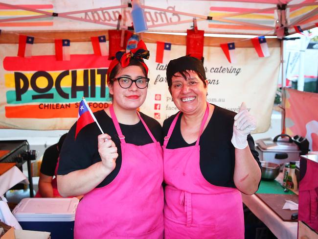 Paulina Bustamante and Patricia Bustamante at their Chilean food stall, Pochito.