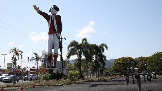 The fate of the Captain Cook statue on Sheridan St remains undecided. Picture: Anna Rogers