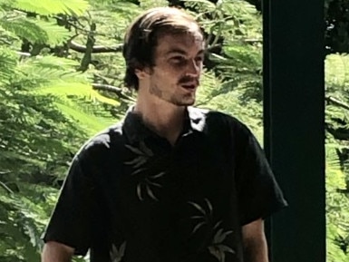 Kieran Vowles at Byron Bay Local Court in April 2022 after he was convicted of assault causing actual bodily harm and exposing himself in public. Picture: Eliza Barr