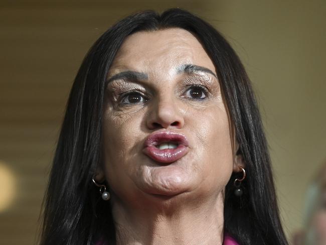 CANBERRA, AUSTRALIA, NewsWire Photos. MARCH 18, 2024: Senator David Pocock and Senator Jacqui Lambie hold a press conference at Parliament House in Canberra. Picture: NCA NewsWire / Martin Ollman