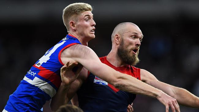 English was smacked in the ruck contest during the grand final. Picture: AFL Photos/Getty Images