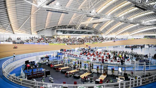 The Women’ Madison Championships in 2021, at the State and National Cycling Championships in Adelaide in Gepps Cross. Picture: The Advertiser / Morgan Sette