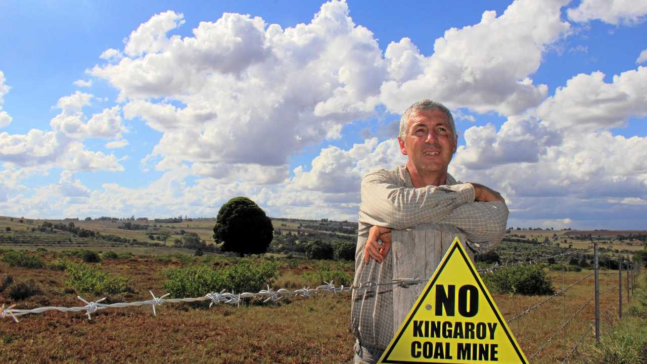 Kingaroy Concerned Citizens Group's John Dalton stands near the Kingaroy mine site. Picture: Kingaroy Concerned Citizens Grou