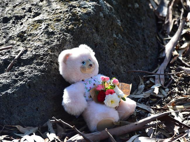 Memorial for baby Sanaya Shaib at Darebin Creek.