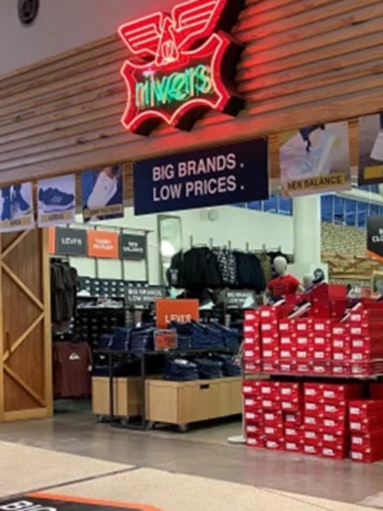 Rivers offered “big brands at low prices”. Picture: Supplied