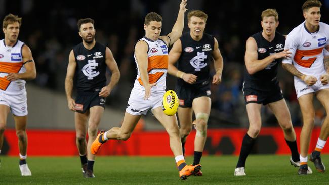 Josh Kelly strolls through the middle of Etihad Stadium.