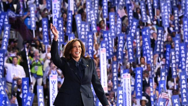 Meghan has been conspicuously absent from events supporting Kamala Harris, such as the Democratic National Convention. Picture: Robyn Beck/AFP