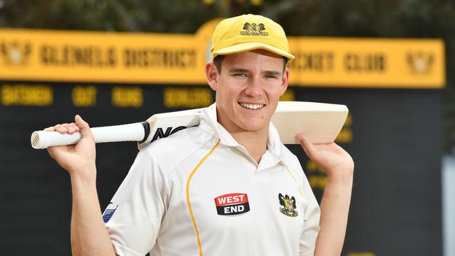 Glenelg batsman Jake Winter may poll the most votes in Wednesday night’s Bradman Medal but is ineligible to win the award. Picture: AAP/Keryn Stevens