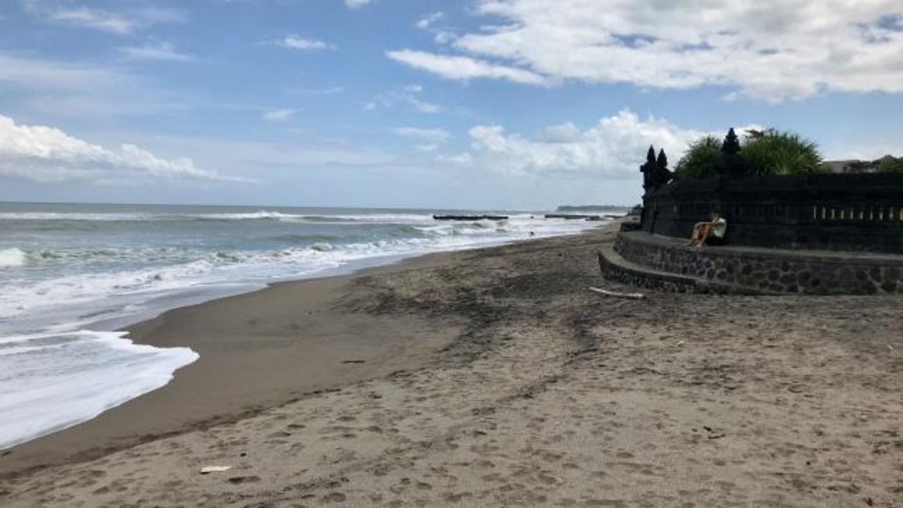 The deserted Batu Bolong beach. Picture: Penny Watson