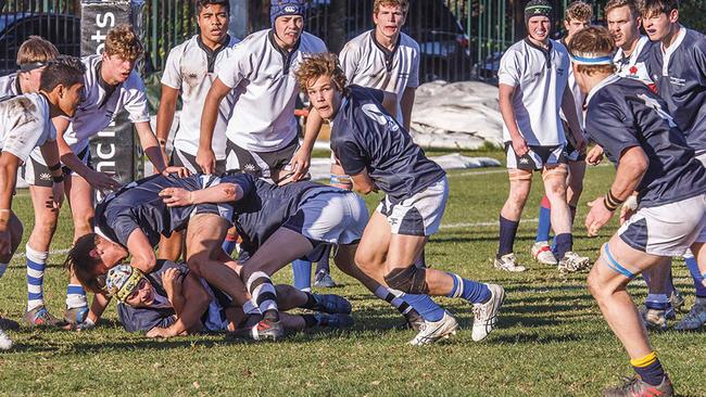 Alex Noble in his playing days for the Under-16 GPS schoolboy rugby team.