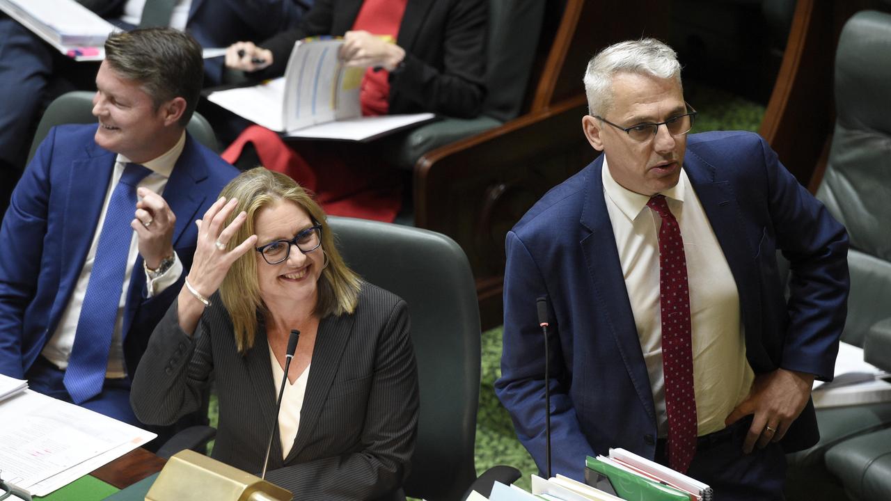 Victoria’s Assistant Treasurer Danny Pearson (right). Picture: Andrew Henshaw.