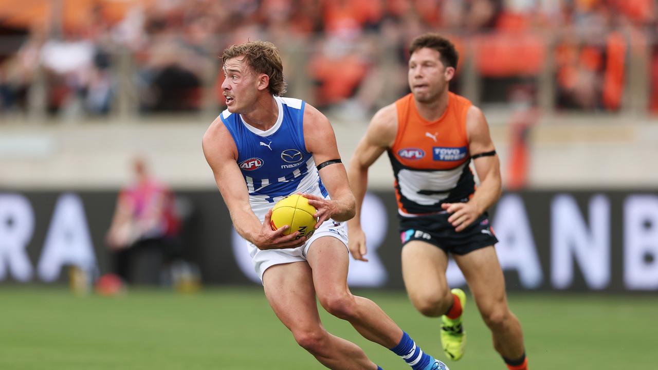 Josh Goater in action earlier in the game. (Photo by Matt King/AFL Photos/via Getty Images)