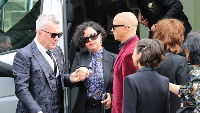 Jimmy Barnes, Mahalia Barnes and Diesel. Picture: Alex Coppel.