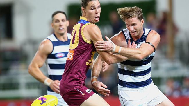 Lachie Henderson’s career resurrection has been incredible in 2020. Picture: Jono Searle/AFL Photos/via Getty Images