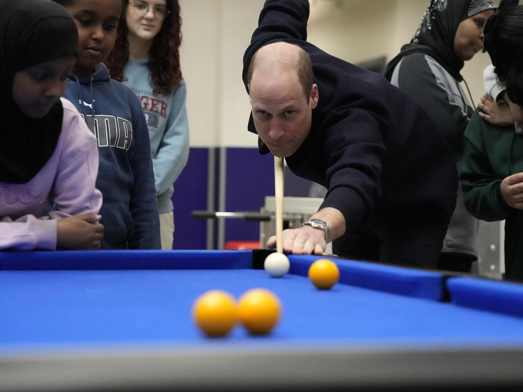 The prince played and chatted to the children during his visit. Picture: Frank Augstein/WPA Pool/Getty Images