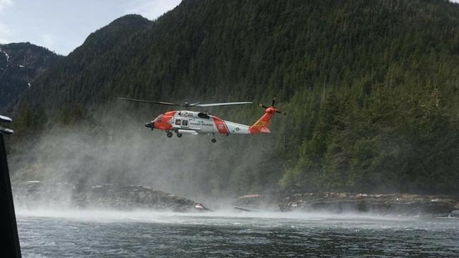 US Coast Guard crews responding to the accident. Picture: US Coast Guard