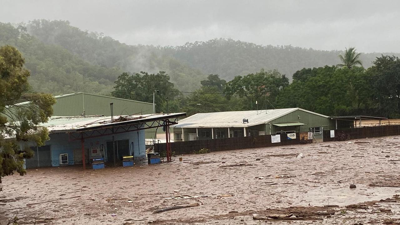 Houses in Bloomfield, between Shire of Cook and Douglas, submerged in water during the Cairns Floods post Cyclone Jasper. Picture: Supplied