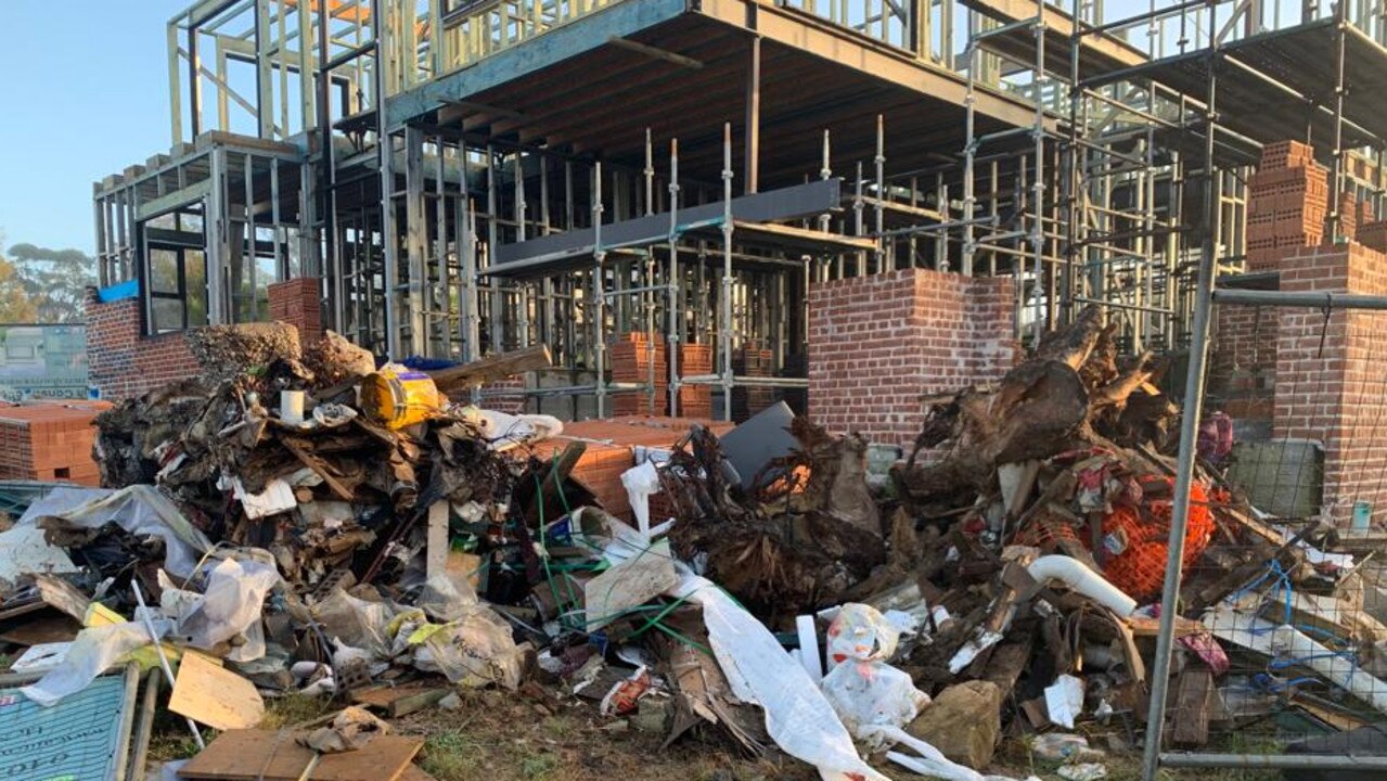At one stage, their building site was filled with garbage. Picture: Supplied