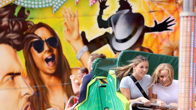 People enjoying the wacky worm family coaster. Picture: NCA NewsWire / Damian Shaw