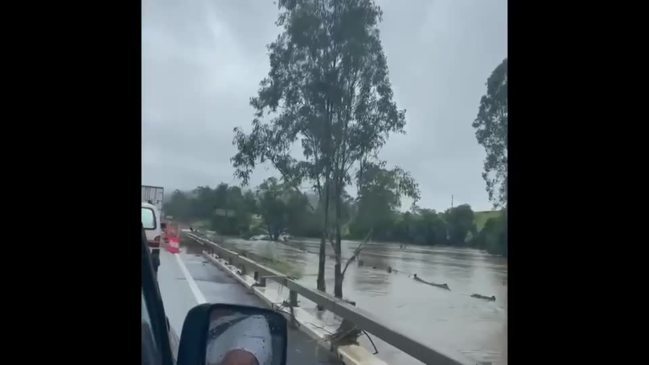 Floodwaters along Bruce Highway northbound