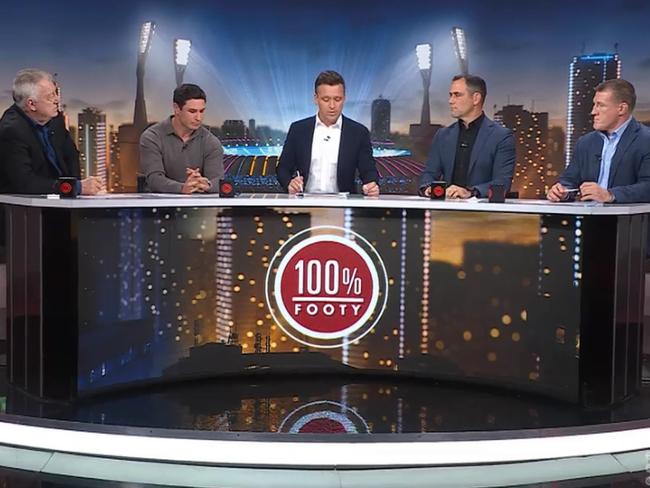 Mitchell Moses on 100% Footy. Picture: Channel 9
