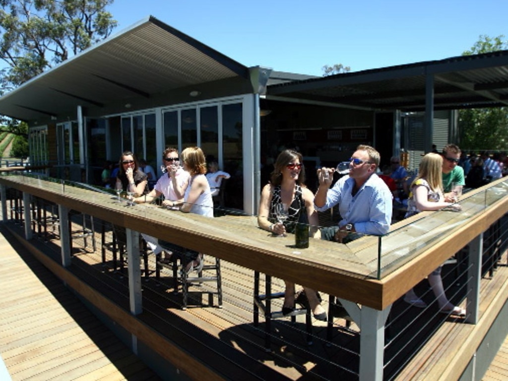 The Lane Vineyard restaurant in the Adelaide Hills, South Australia which is sits 400m above the hills. Picture: Supplied