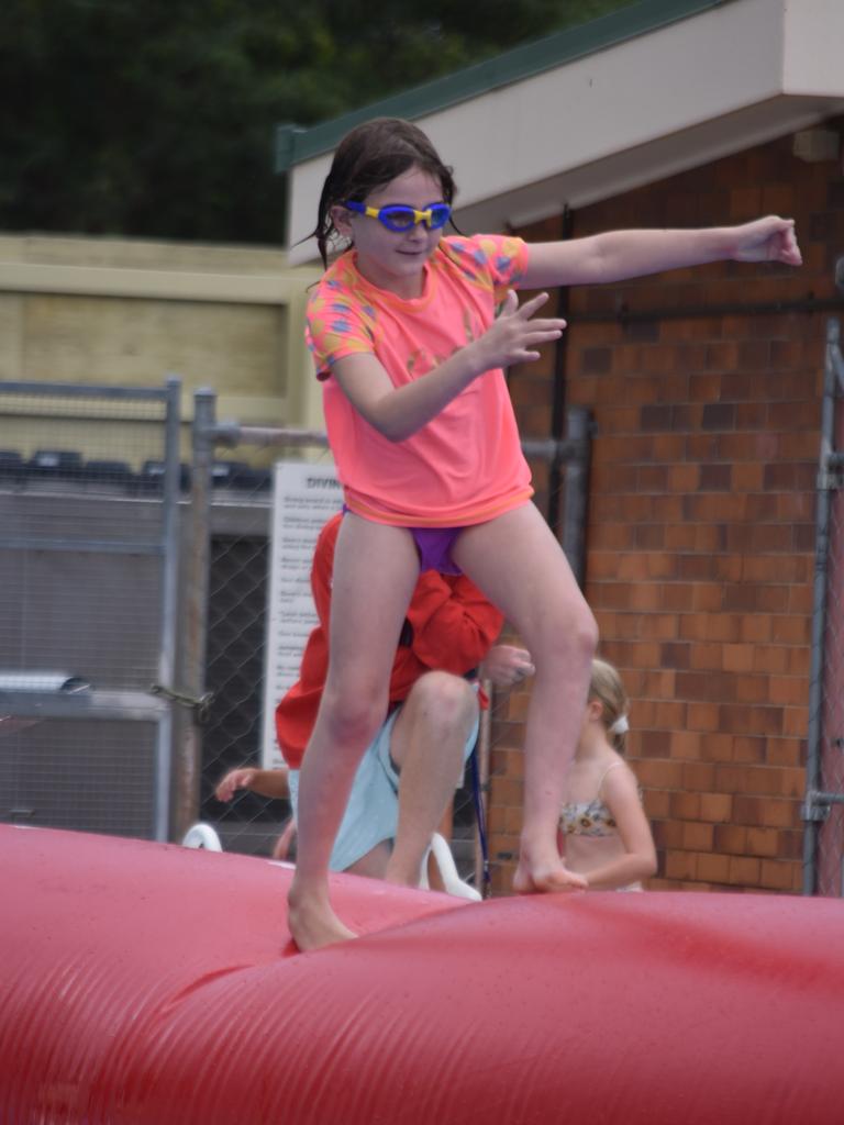 PARTY TIME: There were plenty of splatters and splashes at Dalby's pool party on Saturday.