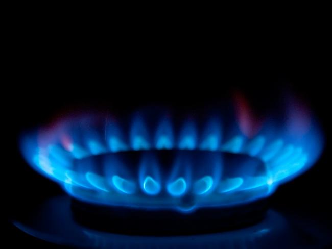 Gas stove, lit a blue flame burner,  ipad generic.