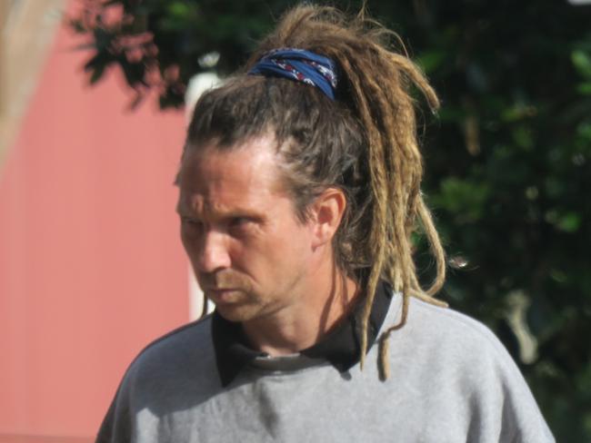 Jamie Joseph King, 47, of Mardi, arriving at Wyong Local Court where he pleaded guilty to a violent home invasion and assault over a $600 debt but the victims turned out to be a mistaken identity. Picture: NewsLocal