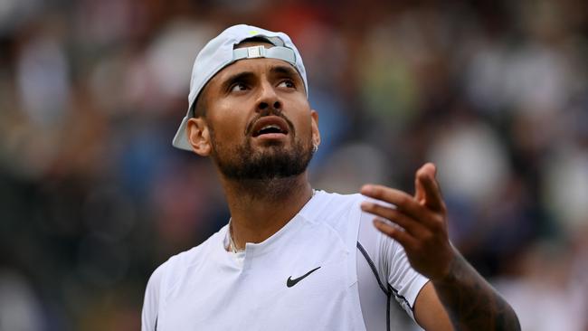 Nick Kyrgios described Tsitsipas as a sore loser, and said he should’ve been defaulted. Picture: Getty