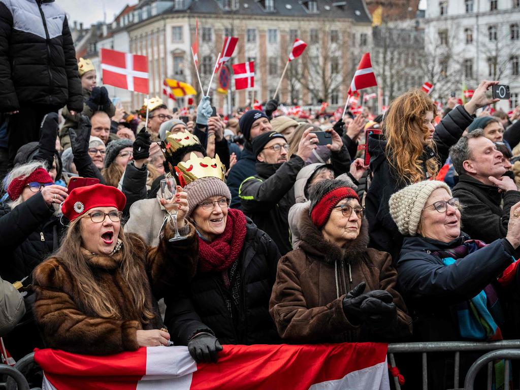 They braved almost freezing conditions to join the celebration. Picture: Emil Nicolai Helms/Ritzau Scanpix/AFP