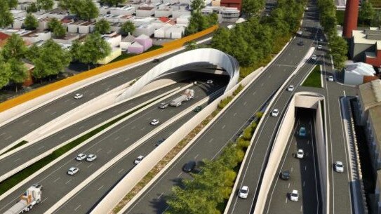 An artist’s impression of the East West Link.