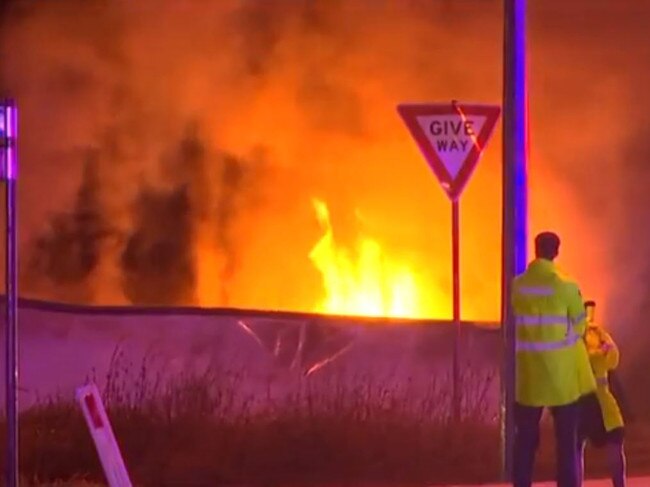 Three people killed in horror highway crash at Maryborough West, Queensland. Picture: 7NEWS