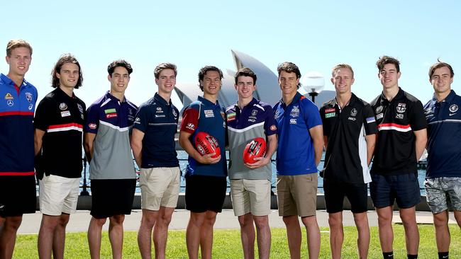 Members of the 2017 AFL draft class. Picture: Getty Images