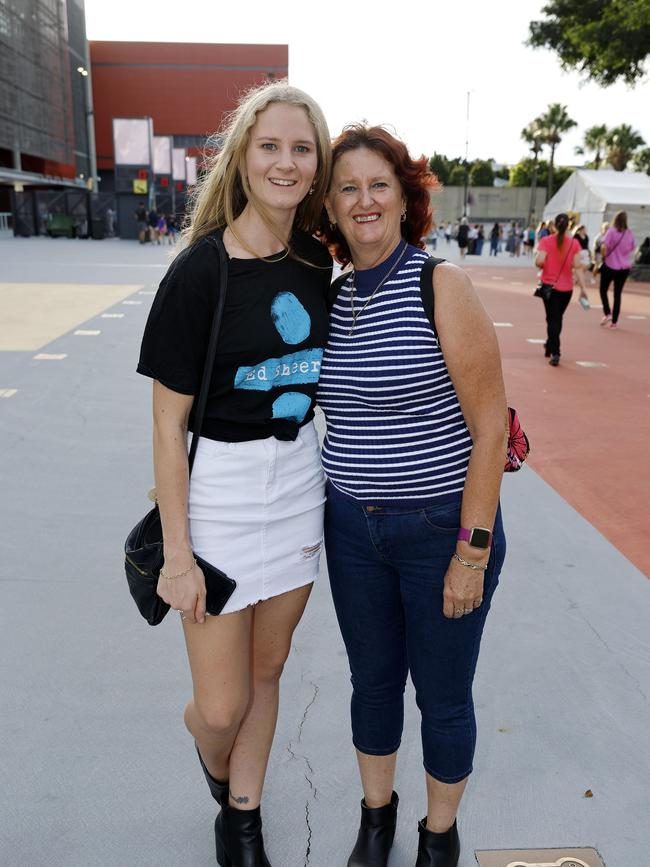 Kandice Harvey and Mary Harvey at the Ed Sheeran concert at Suncorp Stadium. Picture: Josh Woning