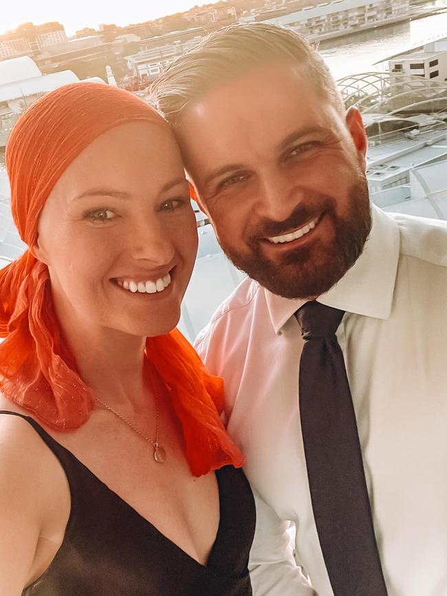 Jemma Juckes with her husband, Lang. Pic Supplied