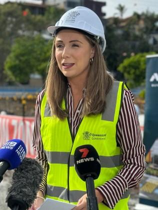 Housing minister Meaghan Scanlon speaking at a press conference in Miami. Picture: Amaani Siddeek