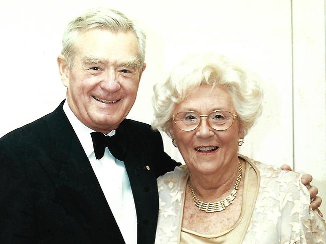 Sir Donald Trescowthick with his wife Lady Norma.