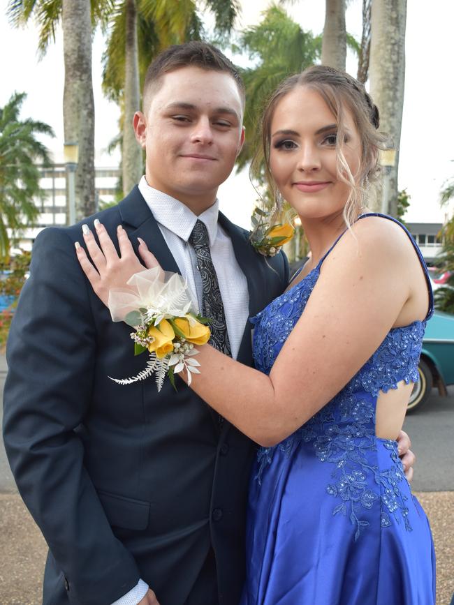 Callum Cosley and Amy-Lee Neal at the Sarina State High School formal at the MECC, Mackay, on Thursday November 19. Picture: Zizi Averill