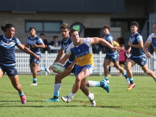 Pictured is The Peter Mulholland Cup at Ringrose Park, Wentworthville today. Patrician Brothers Blacktown v Matraville SHS. Picture: Tim Hunter.