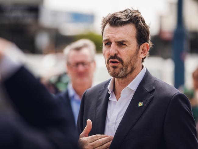 Brendon Gale is welcomed as inaugural CEO of Tasmania Football Club in Penguin Tasmania.  Picture: Tasmania Football Club